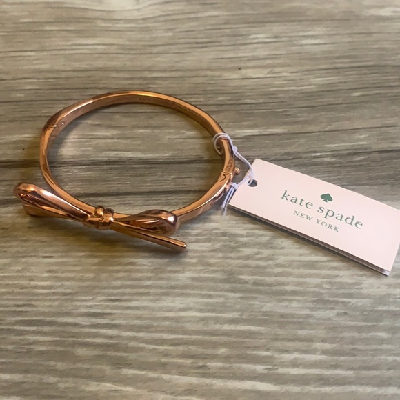 kate spade Jewelry - Kate Spade Skinny Mini Rose Gold Bow Bracelet